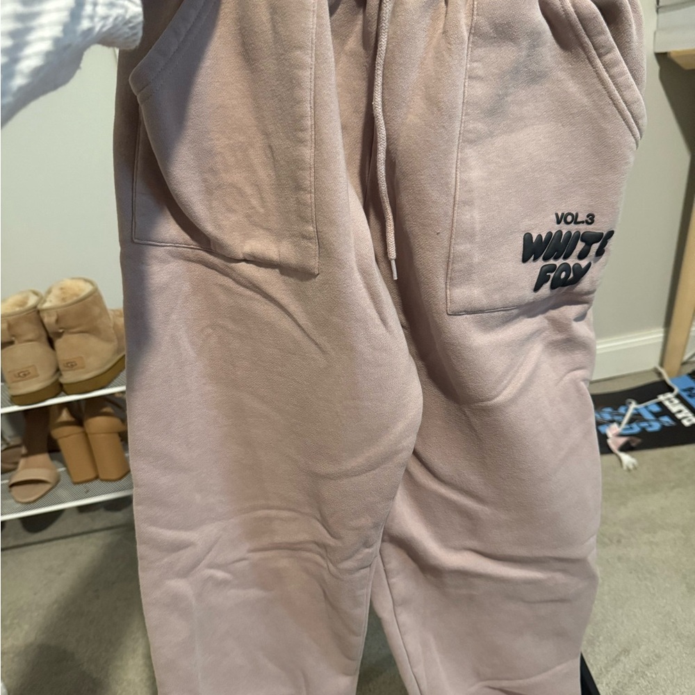Brown White Fox Sweatpants